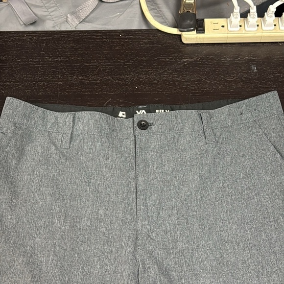 RVCA gray hybrid, flat front shorts, swim trunks, 34 - Picture 3 of 16